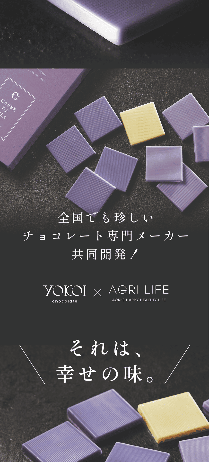 全国でも珍しいチョコレート専門メーカー共同開発！それは、幸せの味。